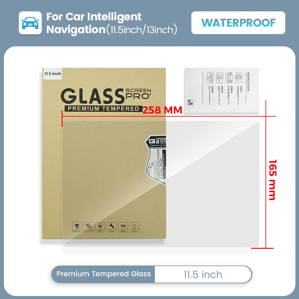 Glass Protector Auto - Pellicola protettiva adesiva per autoradio da